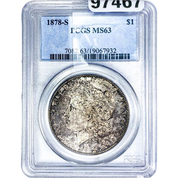 1878-S Morgan Silver Dollar PCGS MS63