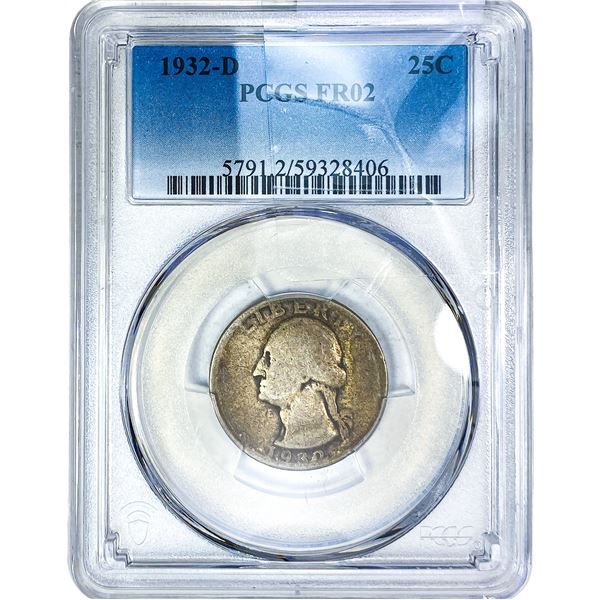1932-D Washington Silver Quarter PCGS FR02