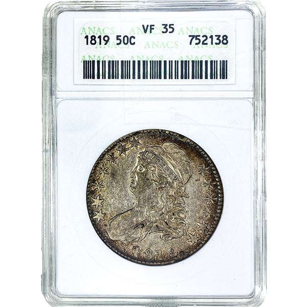 1819 Capped Bust Half Dollar ANACS VF35