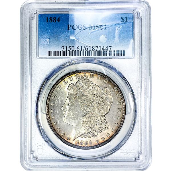 1884 Morgan Silver Dollar PCGS MS61