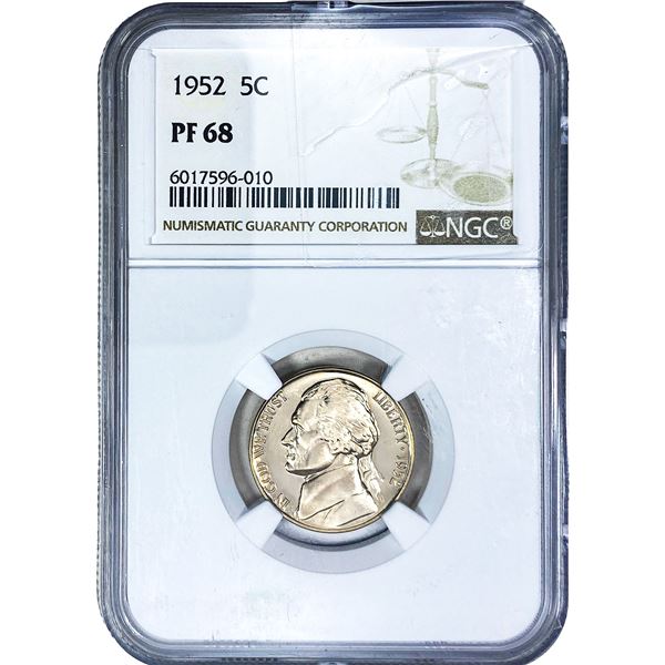 1952 Jefferson Nickel NGC PF68