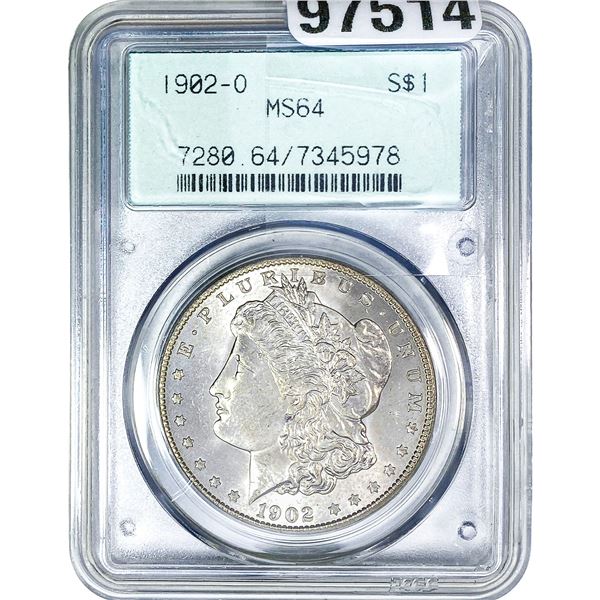 1902-O Morgan Silver Dollar PCGS MS64