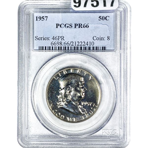1957 Franklin Half Dollar PCGS PR66