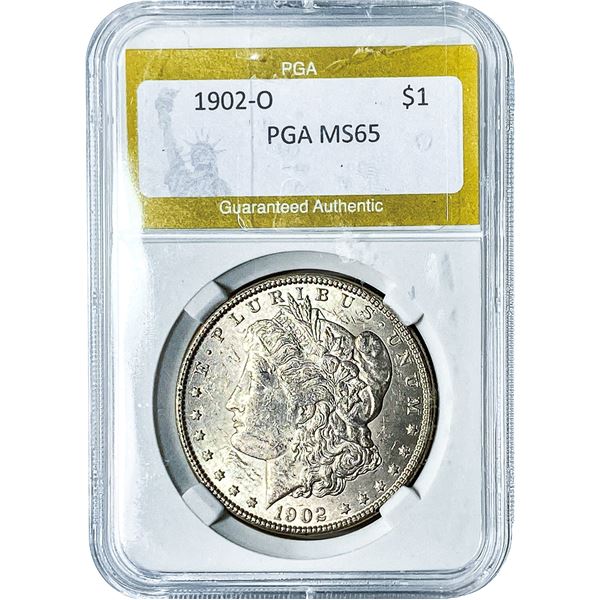 1902-O Morgan Silver Dollar PGA MS65