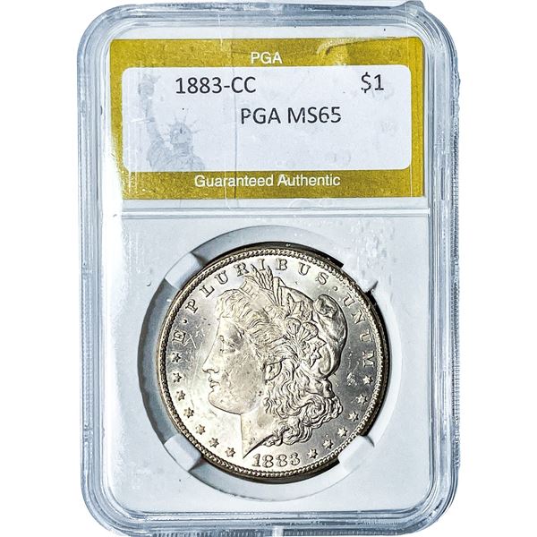 1883-CC Morgan Silver Dollar PGA MS65