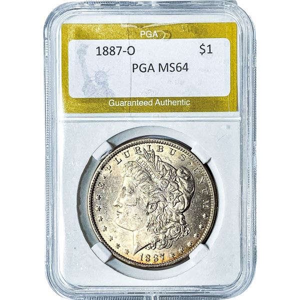 1887-O Morgan Silver Dollar PGA MS64
