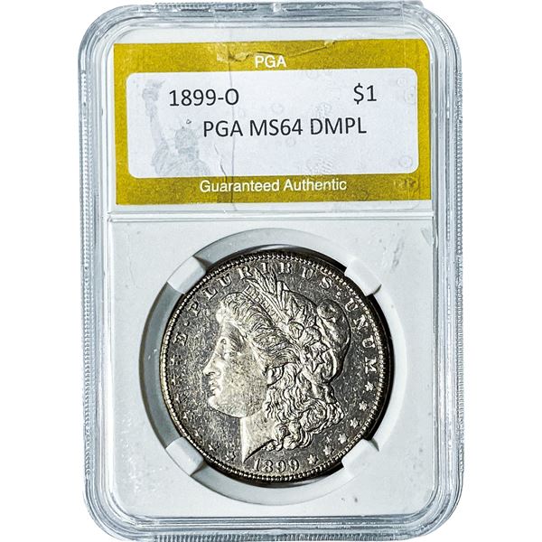 1899-O Morgan Silver Dollar PGA MS64 DMPL