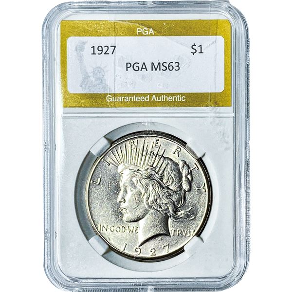 1927 Silver Peace Dollar PGA MS63