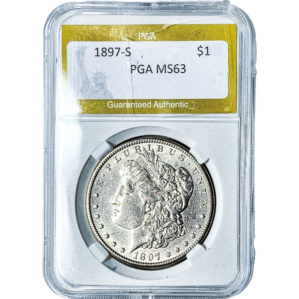1897-S Morgan Silver Dollar PGA MS63