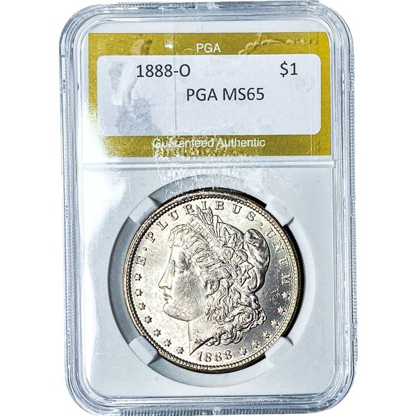 1888-O Morgan Silver Dollar PGA MS65