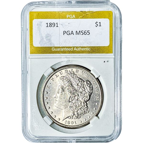 1891 Morgan Silver Dollar PGA MS65