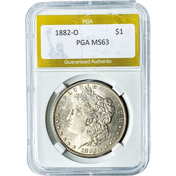 1882-O Morgan Silver Dollar PGA MS63