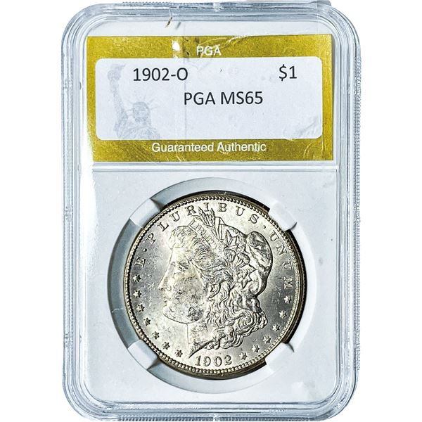 1902-O Morgan Silver Dollar PGA MS65