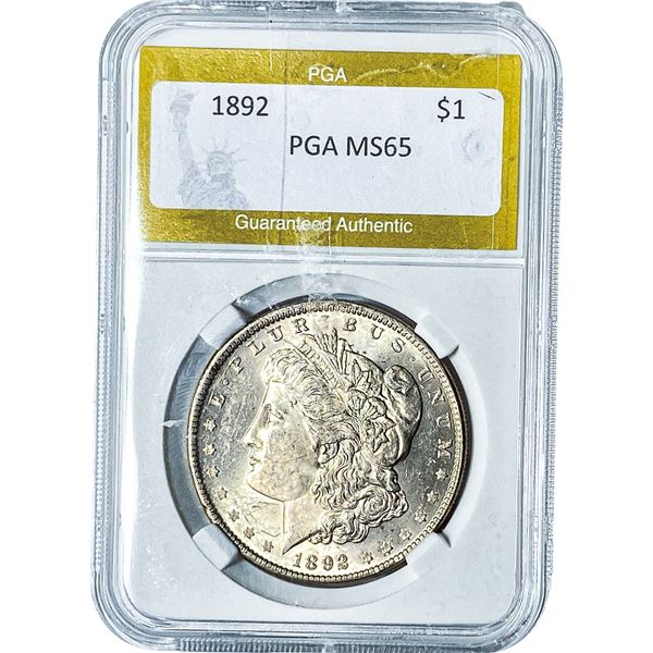 1892 Morgan Silver Dollar PGA MS65