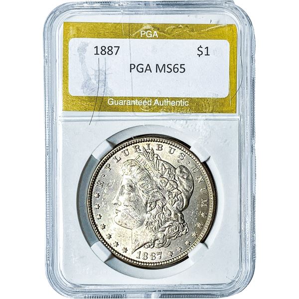 1887 Morgan Silver Dollar PGA MS65