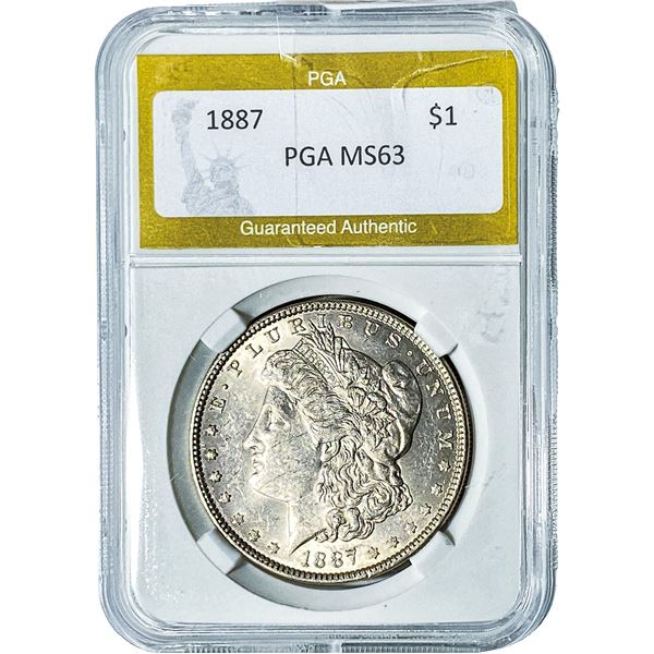 1887 Morgan Silver Dollar PGA MS63