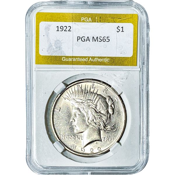 1922 Silver Peace Dollar PGA MS65