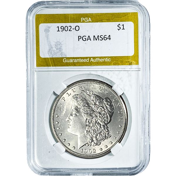 1902-O Morgan Silver Dollar PGA MS64
