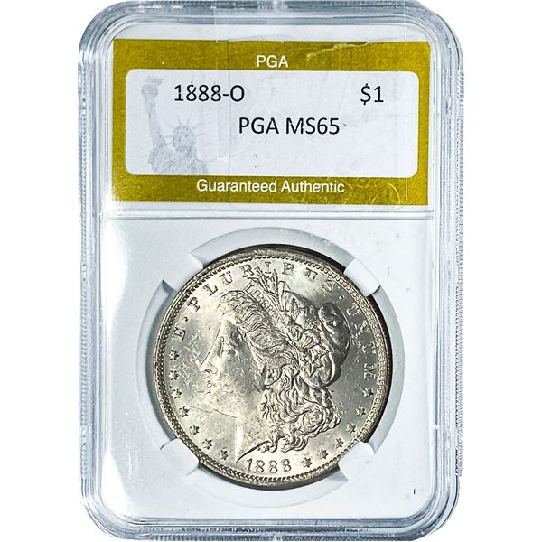 1888-O Morgan Silver Dollar PGA MS65