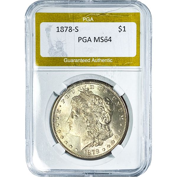 1878-S Morgan Silver Dollar PGA MS64