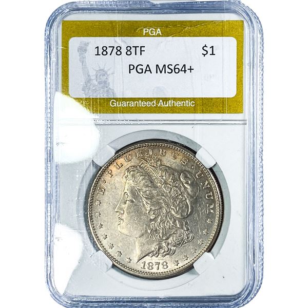1878 8TF Morgan Silver Dollar PGA MS64+