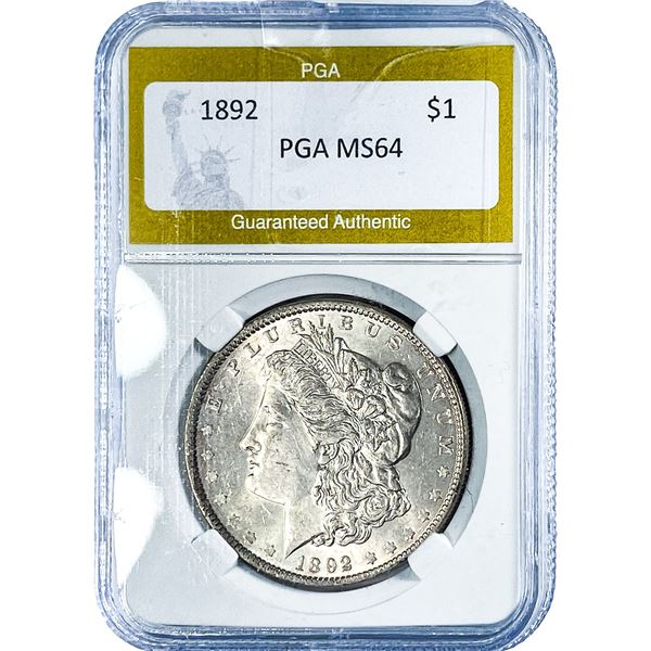 1892 Morgan Silver Dollar PGA MS64