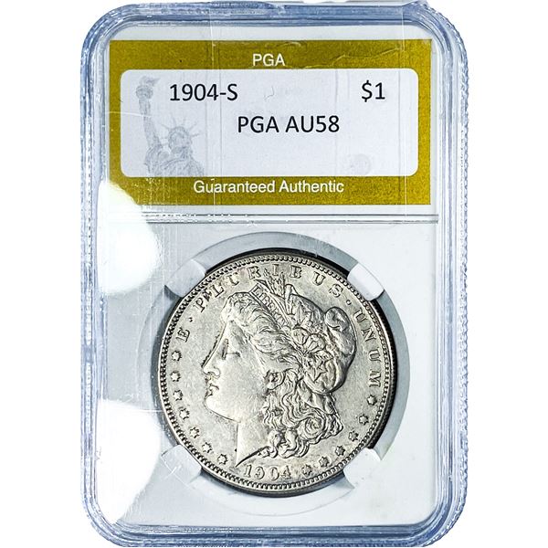 1904-S Morgan Silver Dollar PGA AU58