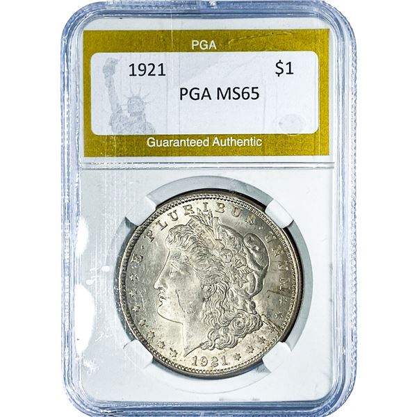 1921 Morgan Silver Dollar PGA MS65