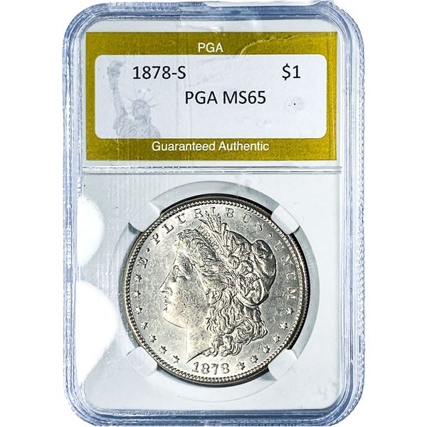 1878-S Morgan Silver Dollar PGA MS65
