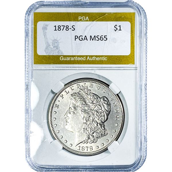1878-S Morgan Silver Dollar PGA MS65