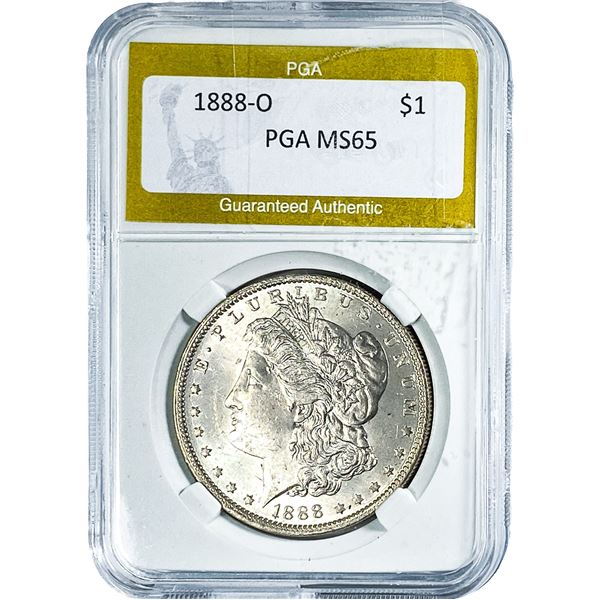 1888-O Morgan Silver Dollar PGA MS65