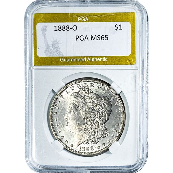 1888-O Morgan Silver Dollar PGA MS65