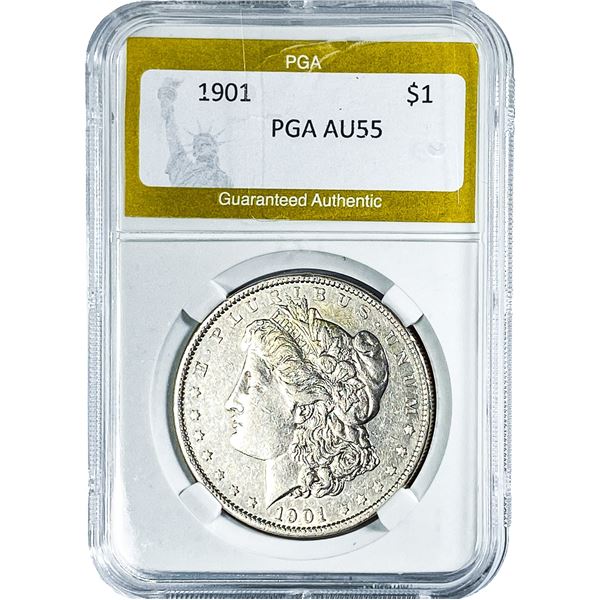 1901 Morgan Silver Dollar PGA AU55