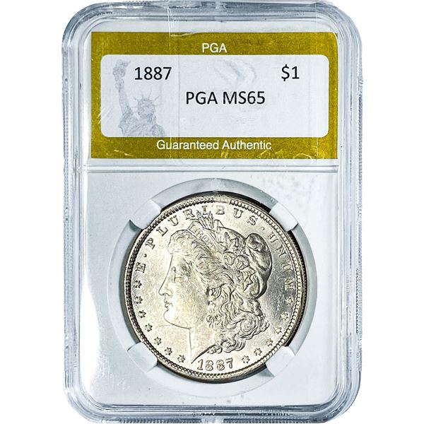 1887 Morgan Silver Dollar PGA MS65