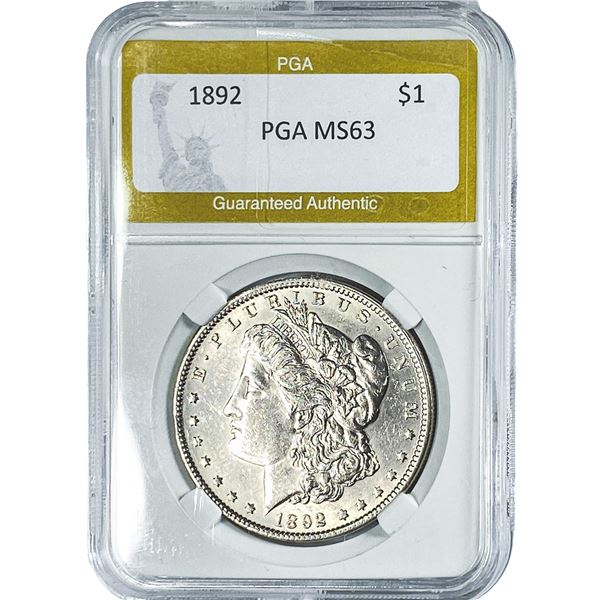 1892 Morgan Silver Dollar PGA MS63