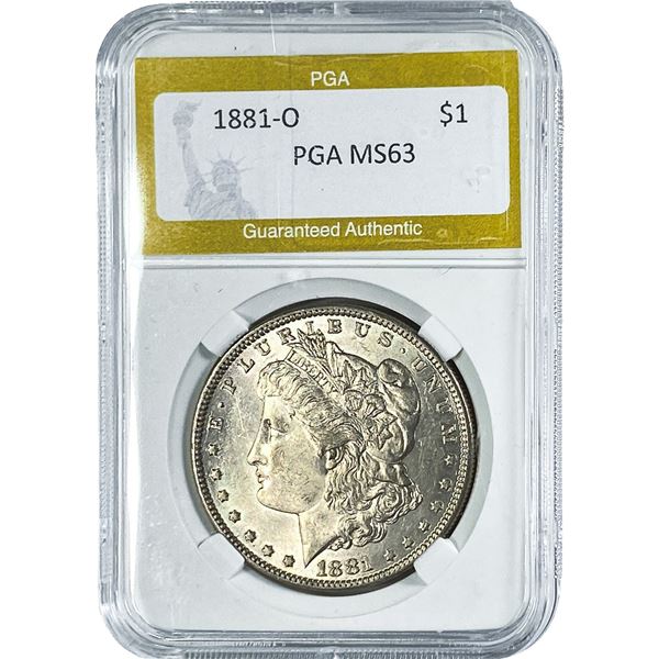 1881-O Morgan Silver Dollar PGA MS63