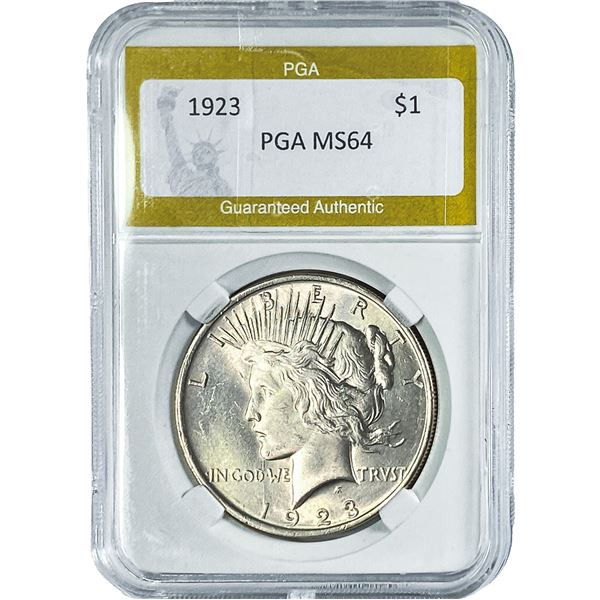 1923 Silver Peace Dollar PGA MS64