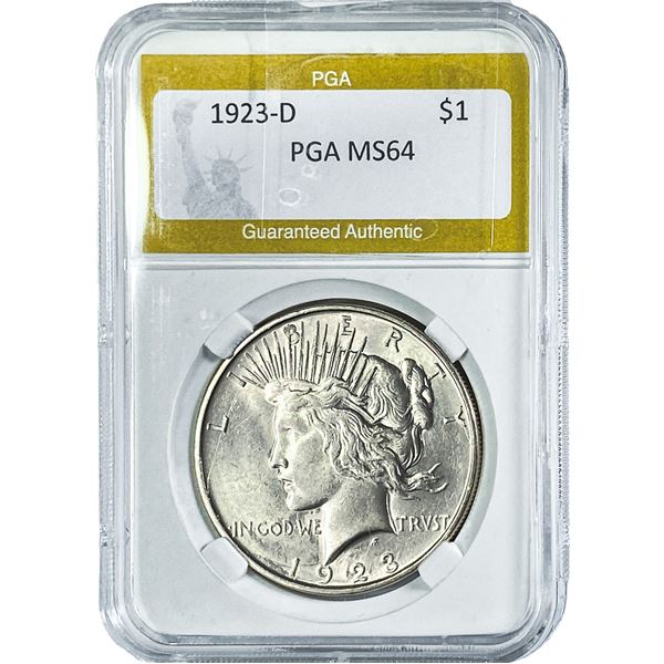 1923-D Silver Peace Dollar PGA MS64