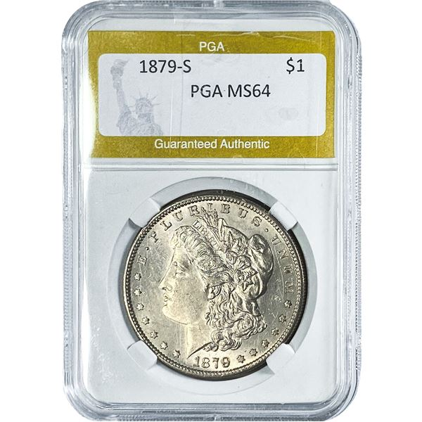 1879-S Morgan Silver Dollar PGA MS64