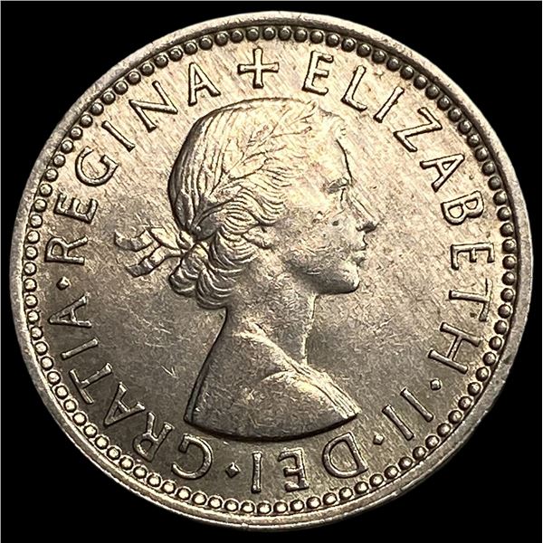 1958 Great Britain Copper Niceklo 6 Pence