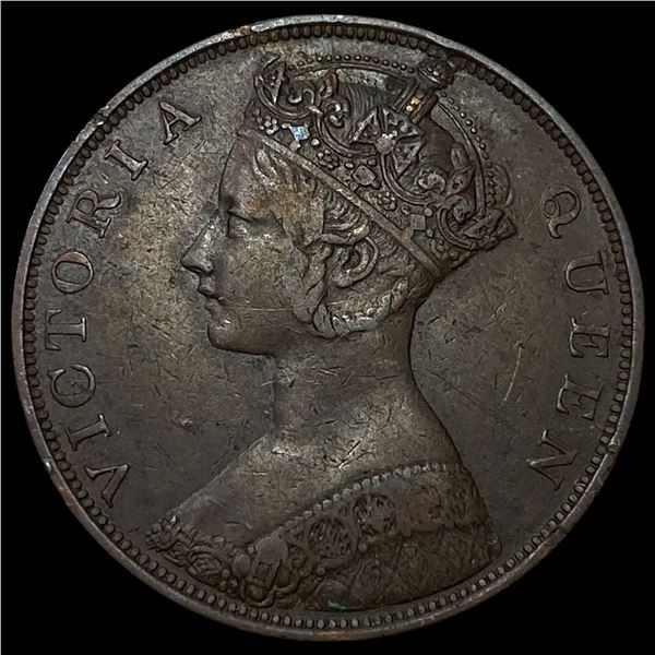 1865 Hong Kong Victoria Bronze 1 Cent