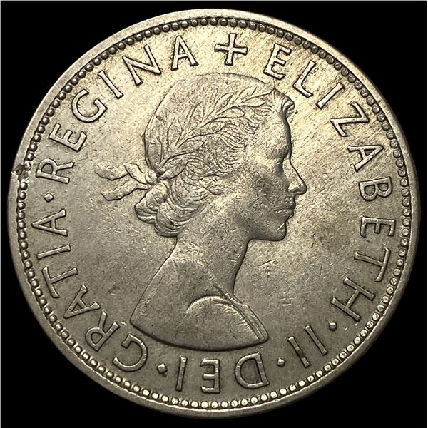 1956 Great Britain Copper Nickel 1/2 Crown