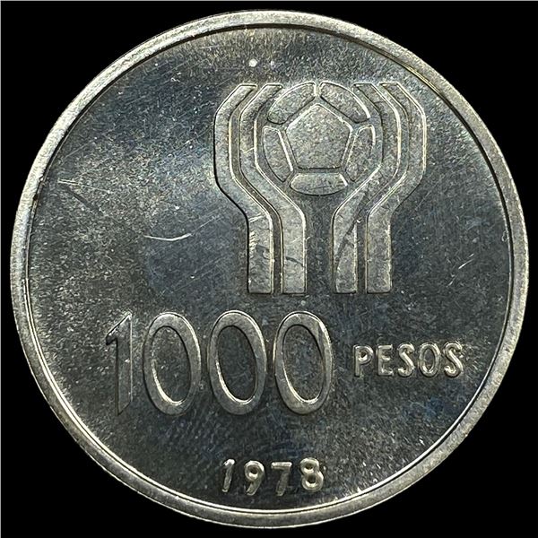1978 Argentina Silver 1000 Pesos Proof