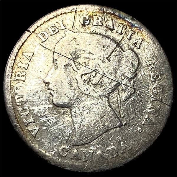 1874H Canada Silver 5 Cents Small Date Normal 4