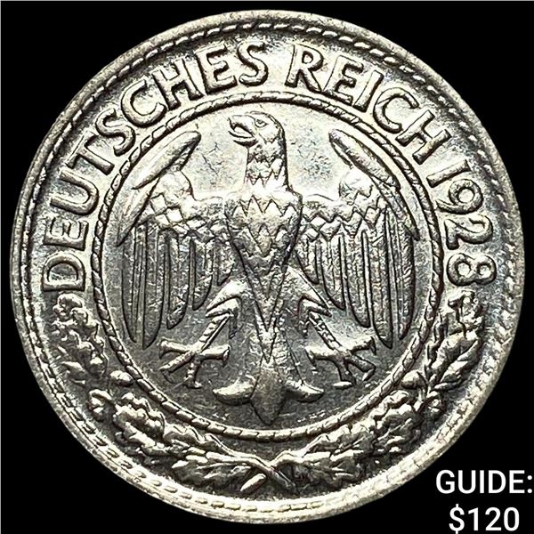 1928-D Germany Nickel 50 Pfennig