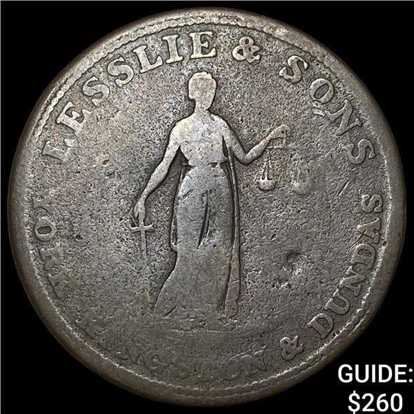 1786 Canada Copper 1/2 Penny Token-Leslie&Sons