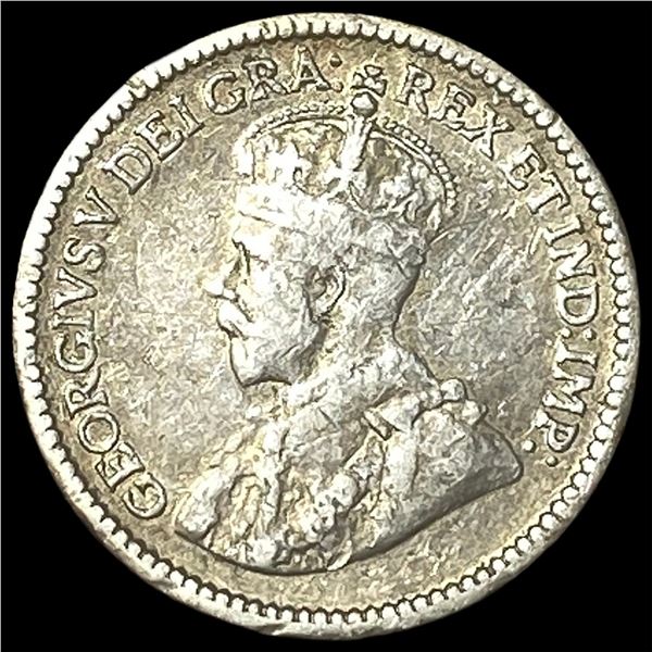 1913 Canada Silver 5 Cents