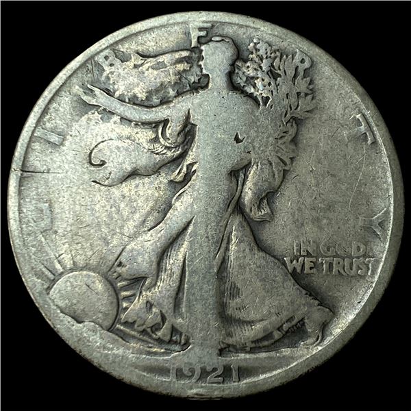 1921-D Silver Walking Liberty Half Dollar LIGHTLY CIRCULATED