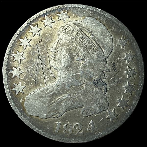 1824 Capped Bust Half Dollar NICELY CIRCULATED