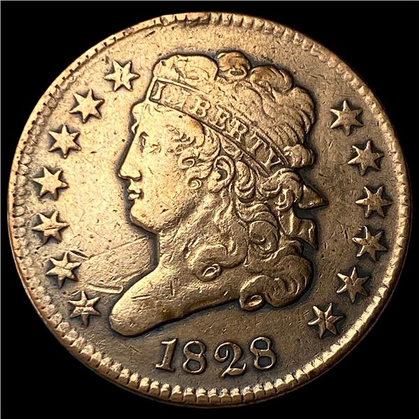 1828 Classic Head Half Cent NEARLY UNCIRCULATED